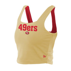 San Francisco 49ers New Era Women's Reversible Cropped Sport Classics Tank Top Scarlet/Black | NFL