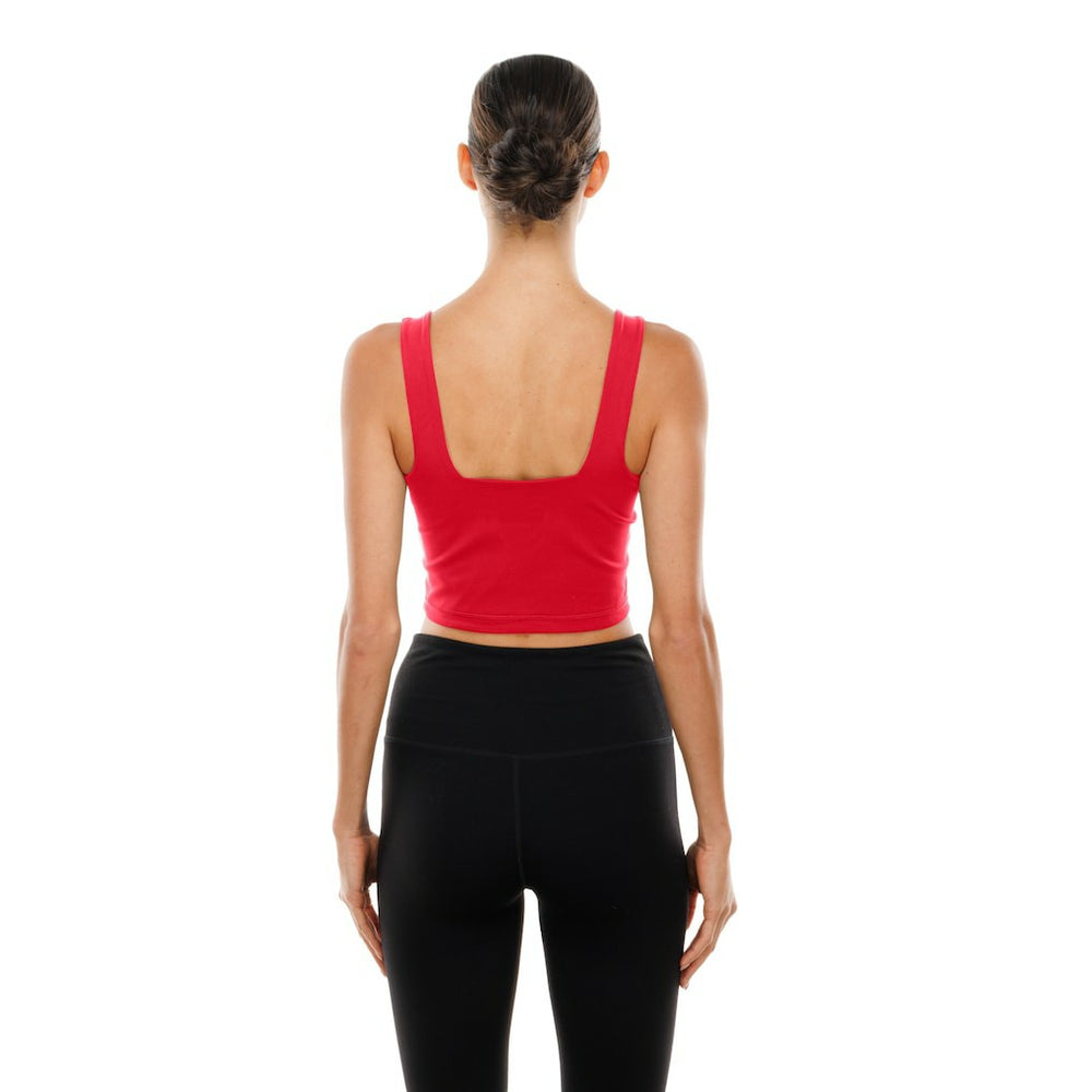San Francisco 49ers New Era Women's Reversible Cropped Sport Classics Tank Top Scarlet/Black | NFL