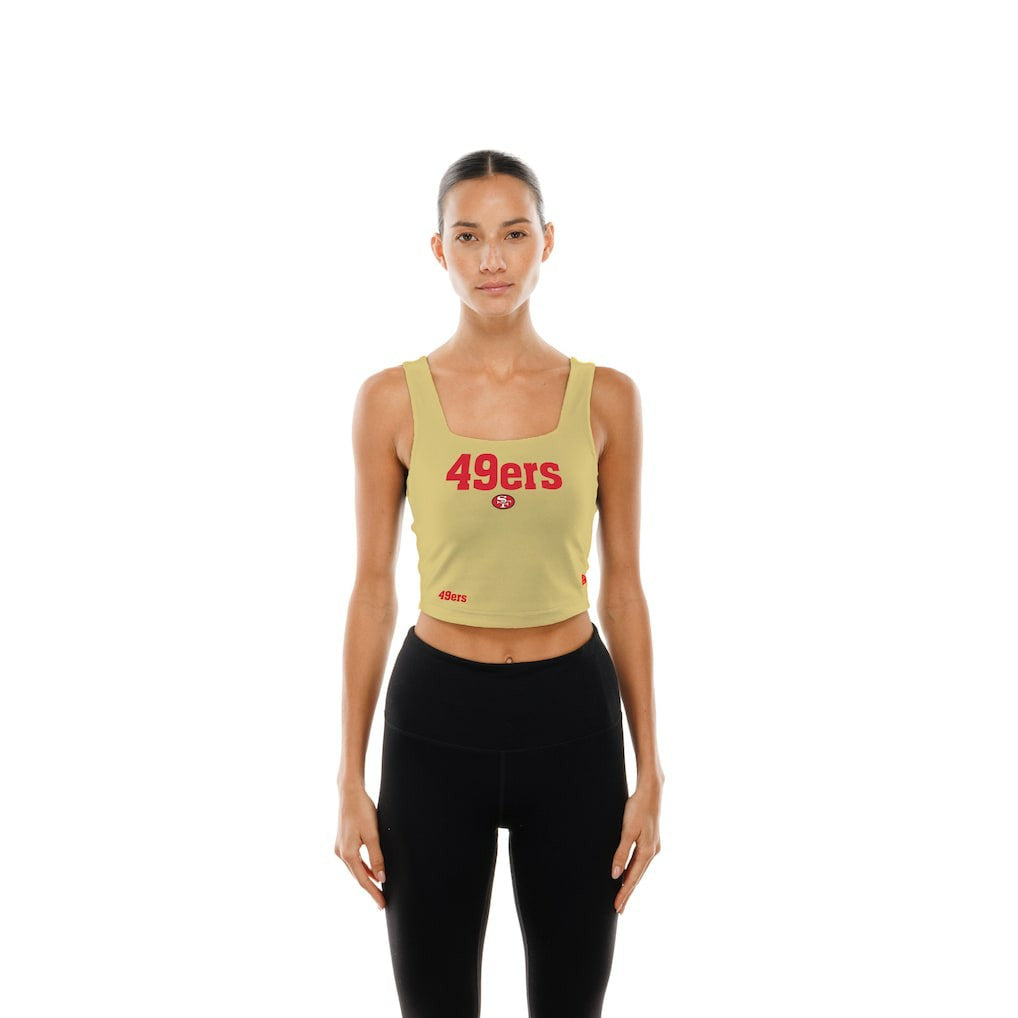 San Francisco 49ers New Era Women's Reversible Cropped Sport Classics Tank Top Scarlet/Black | NFL