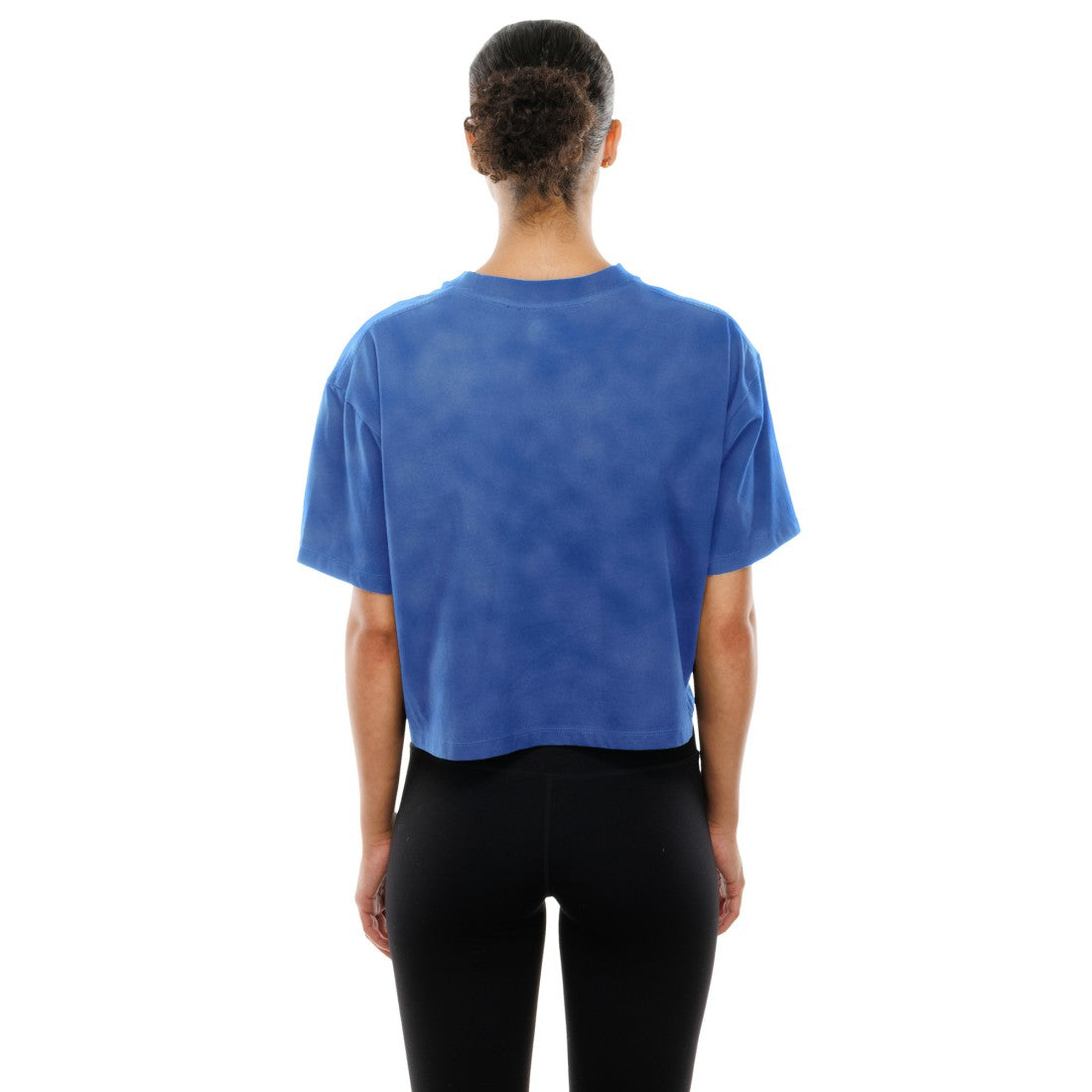 Detroit Lions New Era Women's Cropped Boxy Sport Classics Mineral Wash T-Shirt Blue | NFL