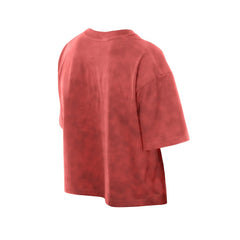 Kansas City Chiefs New Era Women's Cropped Boxy Sport Classics Mineral Wash T-Shirt Red | NFL