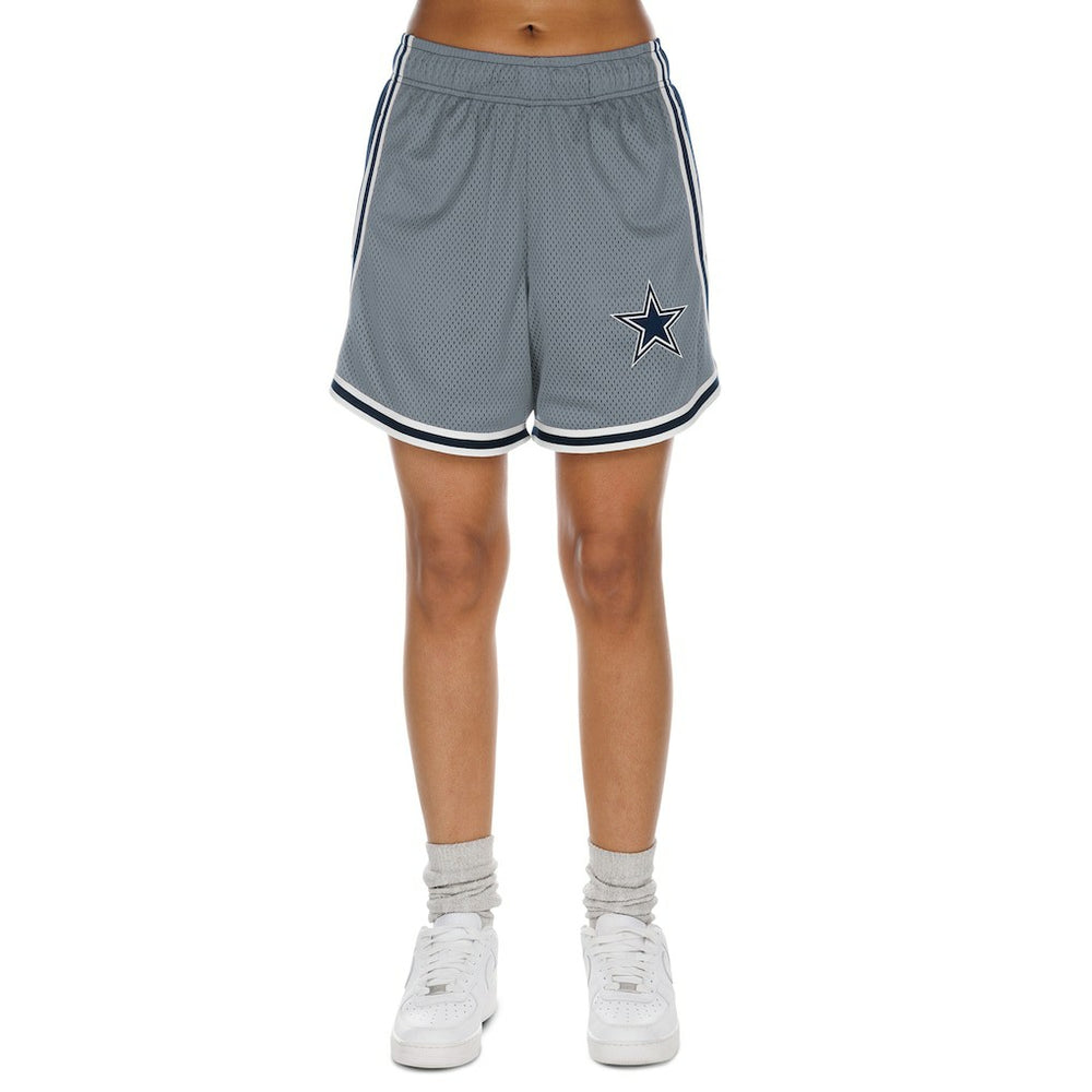Dallas Cowboys New Era Women's Sport Classics Mesh Shorts Silver/Navy | NFL