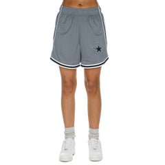 Dallas Cowboys New Era Women's Sport Classics Mesh Shorts Silver/Navy | NFL