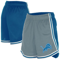Detroit Lions New Era Women's Sport Classics Mesh Shorts Silver/Blue | NFL