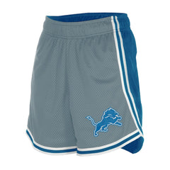 Detroit Lions New Era Women's Sport Classics Mesh Shorts Silver/Blue | NFL
