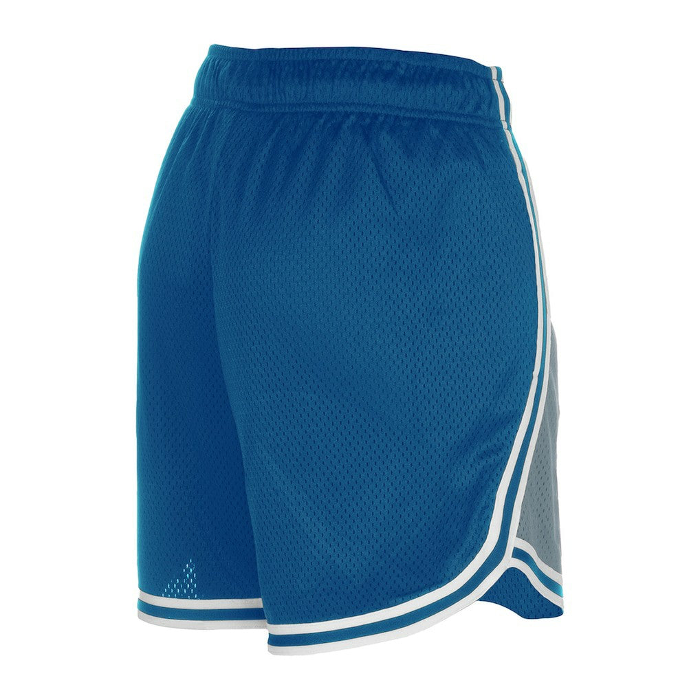 Detroit Lions New Era Women's Sport Classics Mesh Shorts Silver/Blue | NFL