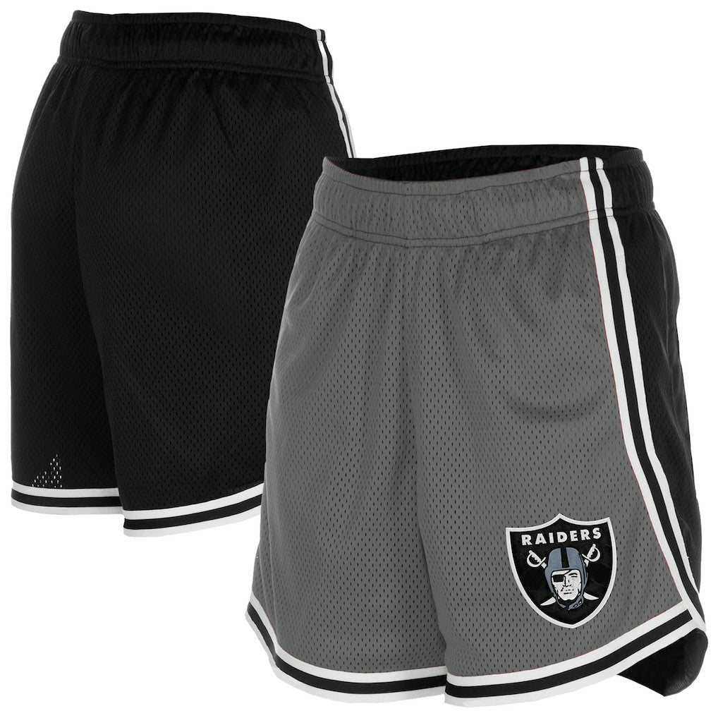 Las Vegas Raiders New Era Women's Sport Classics Mesh Shorts Silver/Black | NFL