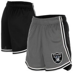 Las Vegas Raiders New Era Women's Sport Classics Mesh Shorts Silver/Black | NFL