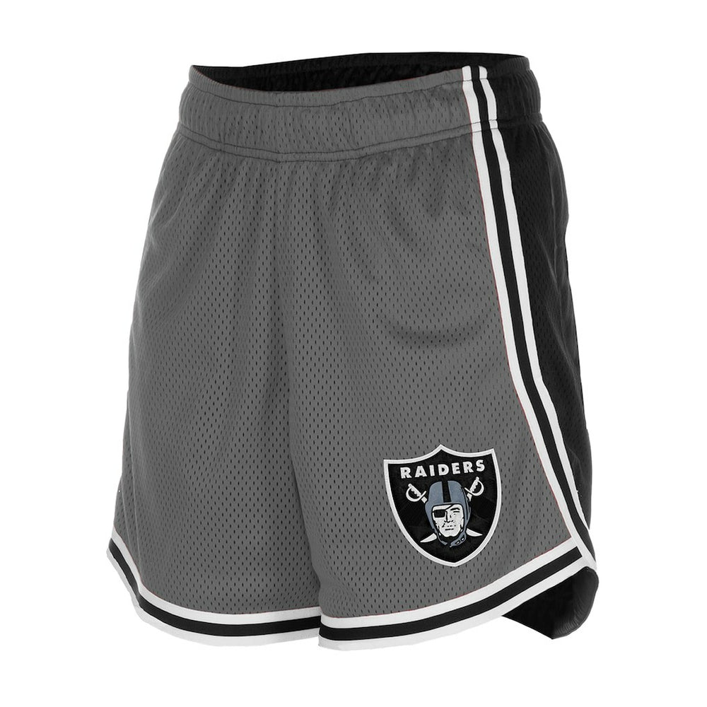 Las Vegas Raiders New Era Women's Sport Classics Mesh Shorts Silver/Black | NFL