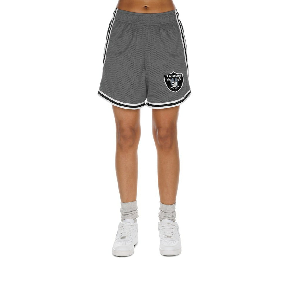 Las Vegas Raiders New Era Women's Sport Classics Mesh Shorts Silver/Black | NFL