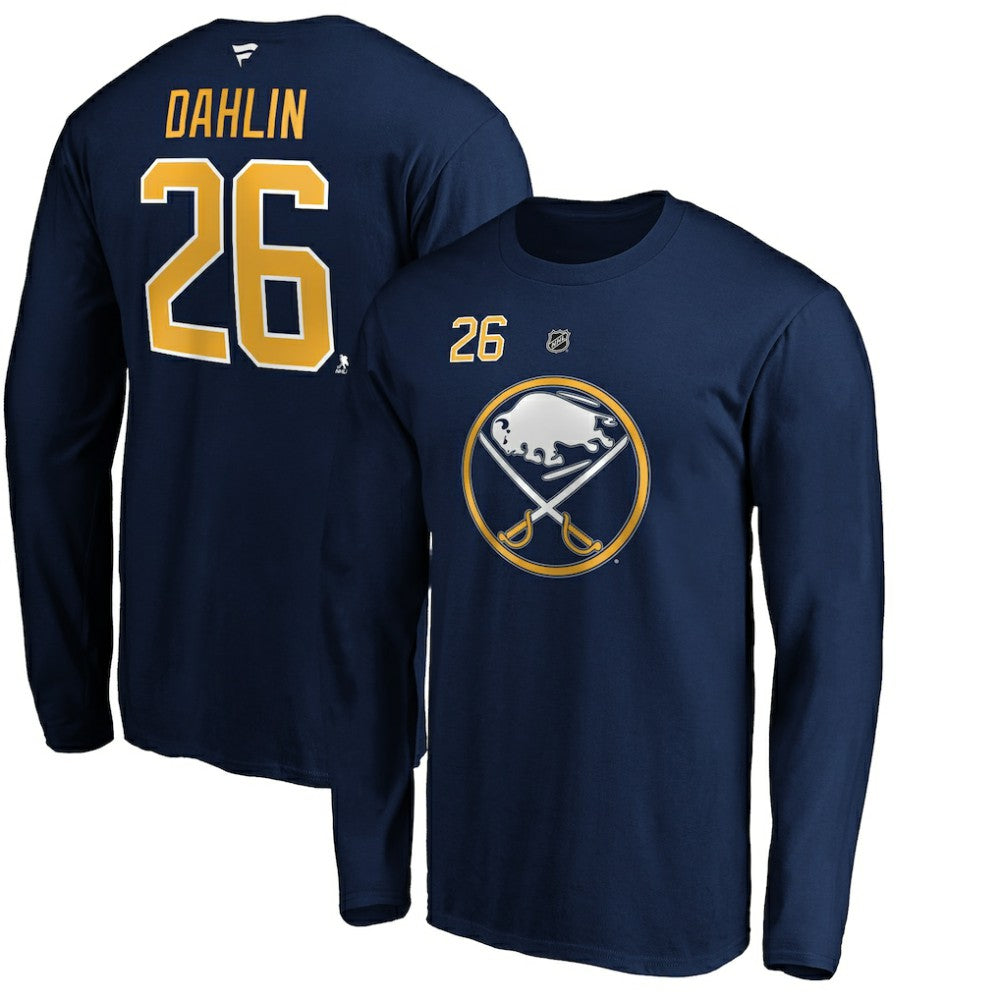 Rasmus Dahlin Buffalo Sabres Fanatics Authentic Stack Name & Number T-Shirt - Navy - NHL
