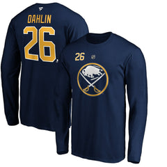 Rasmus Dahlin Buffalo Sabres Fanatics Authentic Stack Name & Number T-Shirt - Navy - NHL