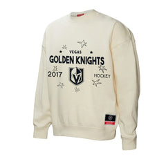 Vegas Golden Knights Mitchell & Ness Women's Logo 3.0 Pullover Sweatshirt - Cream - NHL