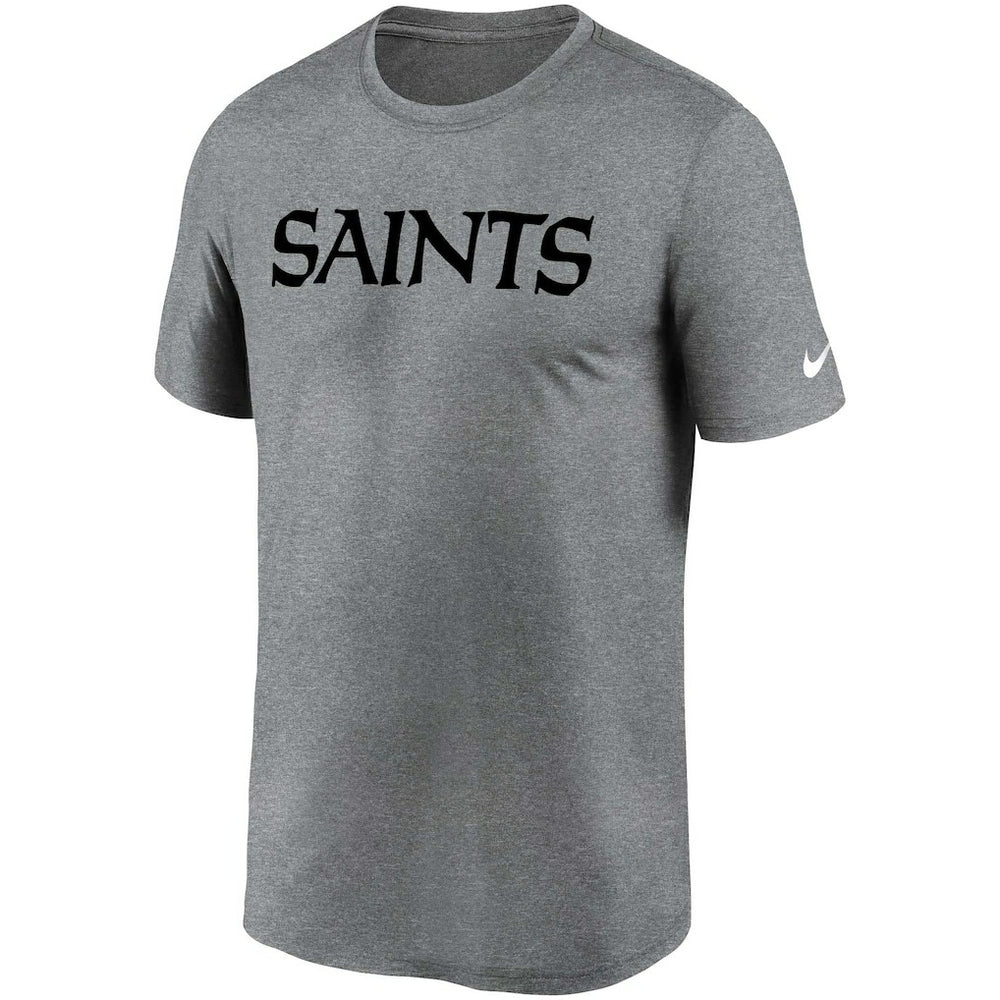 New Orleans Saints Legend Wordmark T-Shirt Heather Gray | Nike for Sale