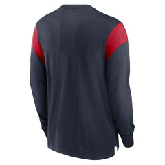 Houston Texans Rewind Playback Helmet Long Sleeve T-Shirt Heather Navy | Nike for Sale