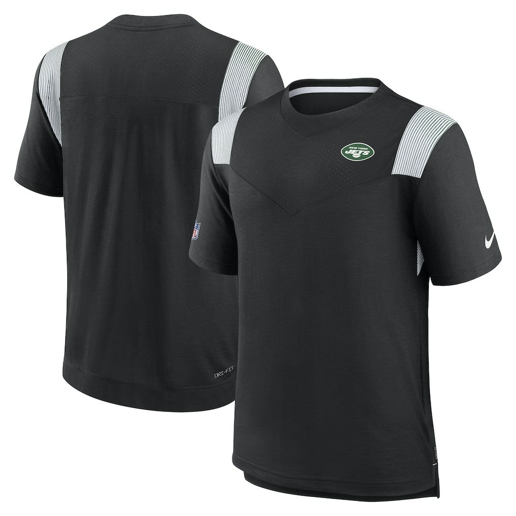 New York Jets Sideline Tonal Logo Performance Player T-Shirt Black | Nike for Sale