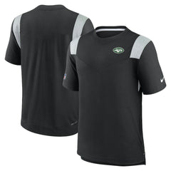 New York Jets Sideline Tonal Logo Performance Player T-Shirt Black | Nike for Sale