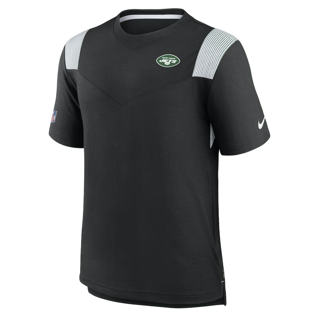 New York Jets Sideline Tonal Logo Performance Player T-Shirt Black | Nike for Sale
