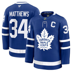 Auston Matthews Toronto Maple Leafs Fanatics Captain Patch Home Premium Jersey - Blue - NHL
