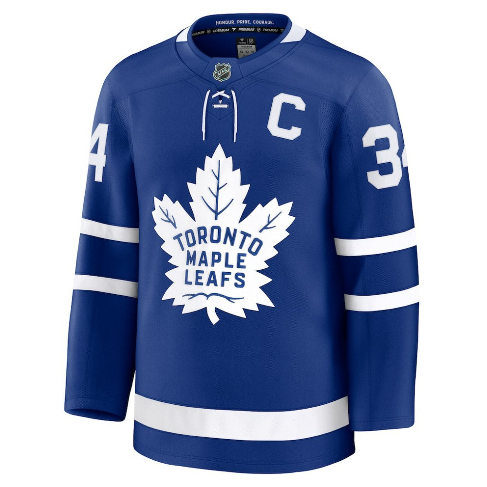 Auston Matthews Toronto Maple Leafs Fanatics Captain Patch Home Premium Jersey - Blue - NHL