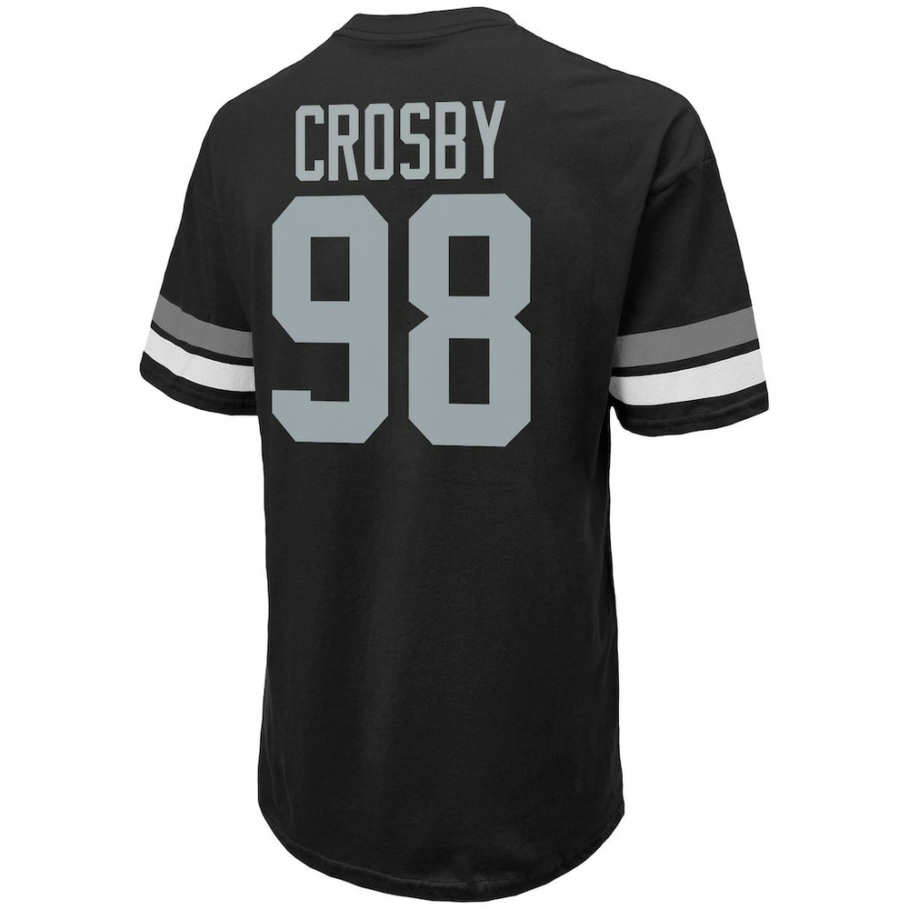 Maxx Crosby Las Vegas Raiders Majestic Threads Name & Number Oversize Fit T-Shirt Black | NFL