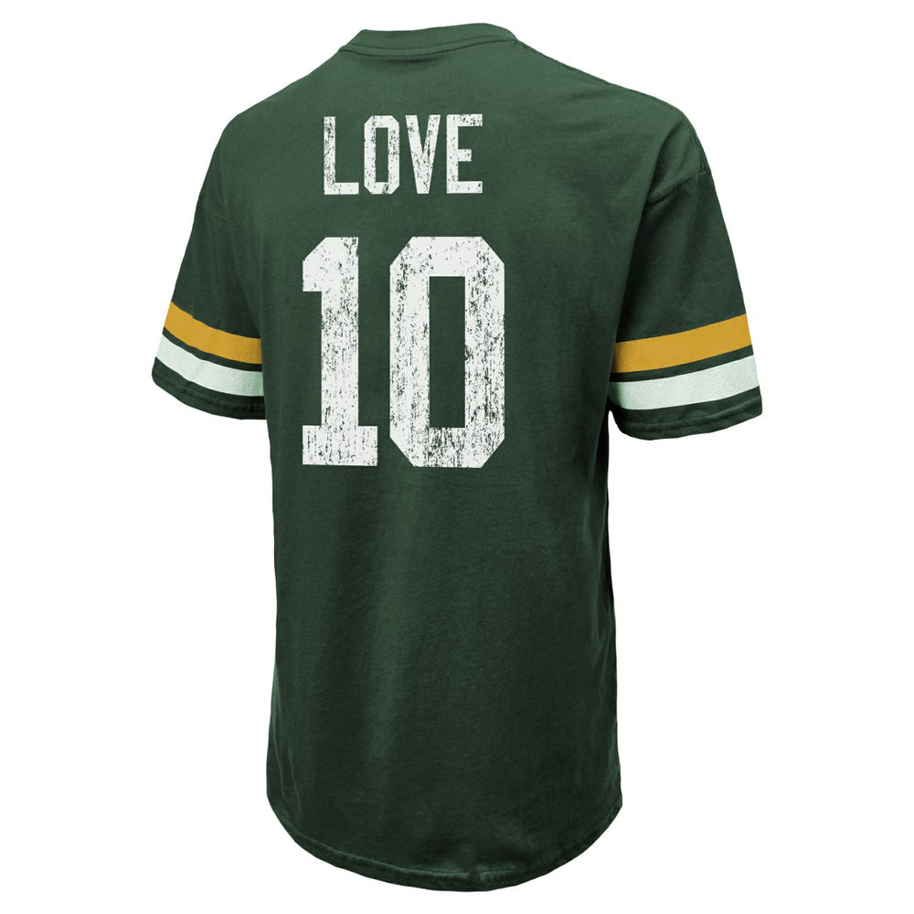 Jordan Love Green Bay Packers Majestic Threads Name & Number Oversize Fit T-Shirt Green | NFL
