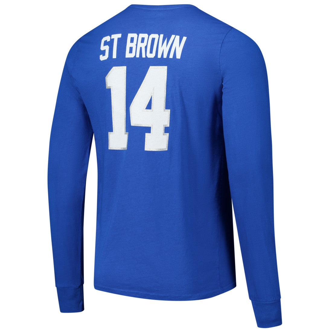 Amon-Ra St. Brown Detroit Lions Majestic Threads Name & Number Long Sleeve T-Shirt Blue | NFL