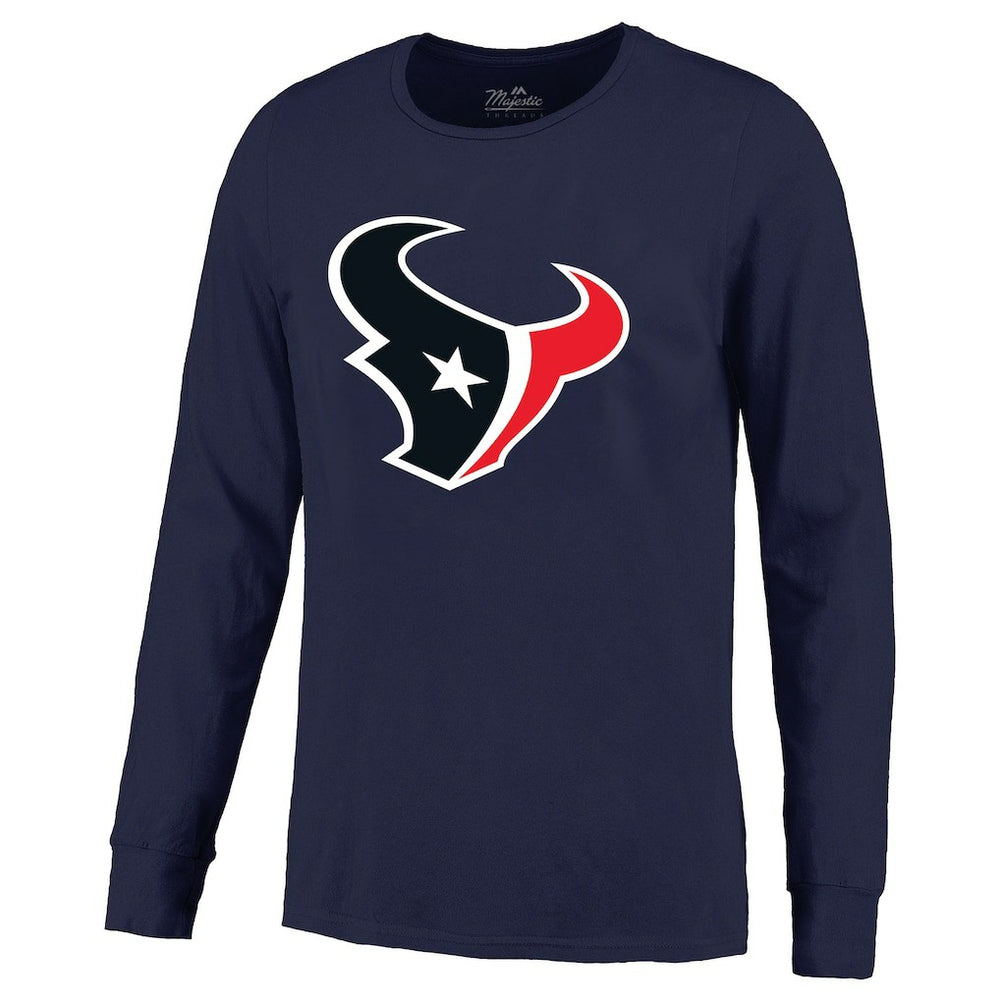 C.J. Stroud Houston Texans Majestic Threads Name & Number Non-Distressed Long Sleeve T-Shirt Navy | NFL