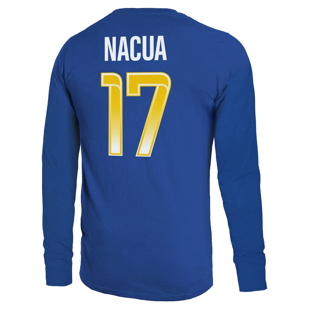 Puka Nacua Los Angeles Rams Majestic Threads Name & Number Non-Distressed Long Sleeve T-Shirt Royal | NFL
