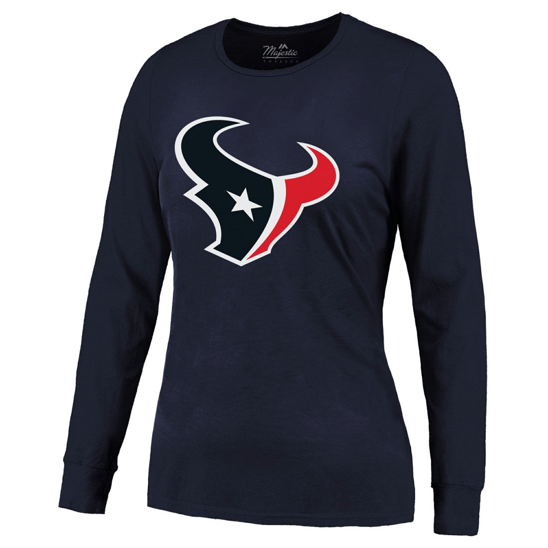 C.J. Stroud Houston Texans Majestic Threads Women's Player Name & Number Long Sleeve T-Shirt Navy | NFL