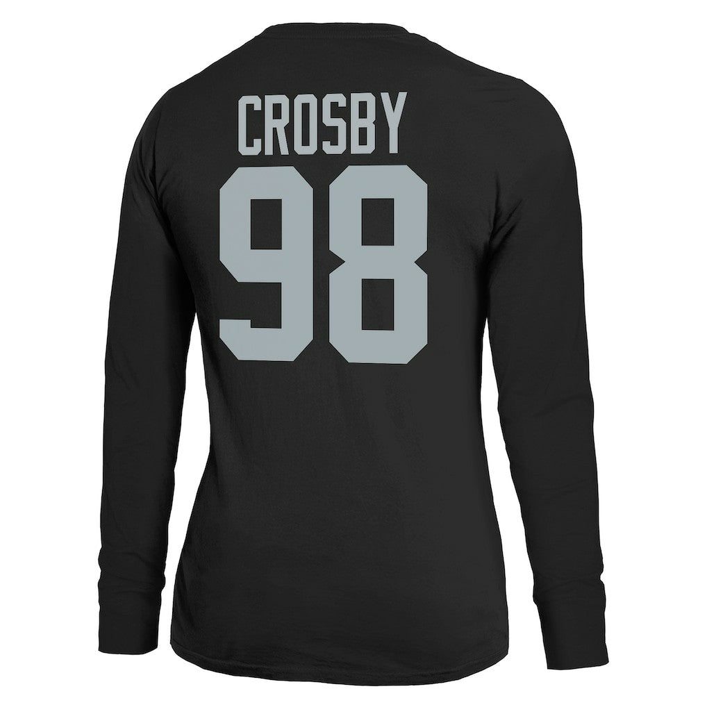 Maxx Crosby Las Vegas Raiders Majestic Threads Women's Player Name & Number Long Sleeve T-Shirt Black | NFL