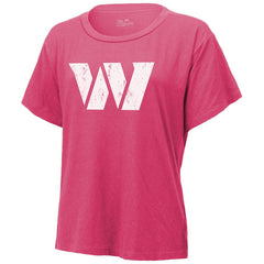 Jayden Daniels Washington Commanders Majestic Threads Women's Name & Number T-Shirt Pink | NFL