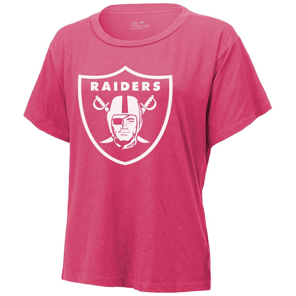 Maxx Crosby Las Vegas Raiders Majestic Threads Women's Name & Number T-Shirt Pink | NFL