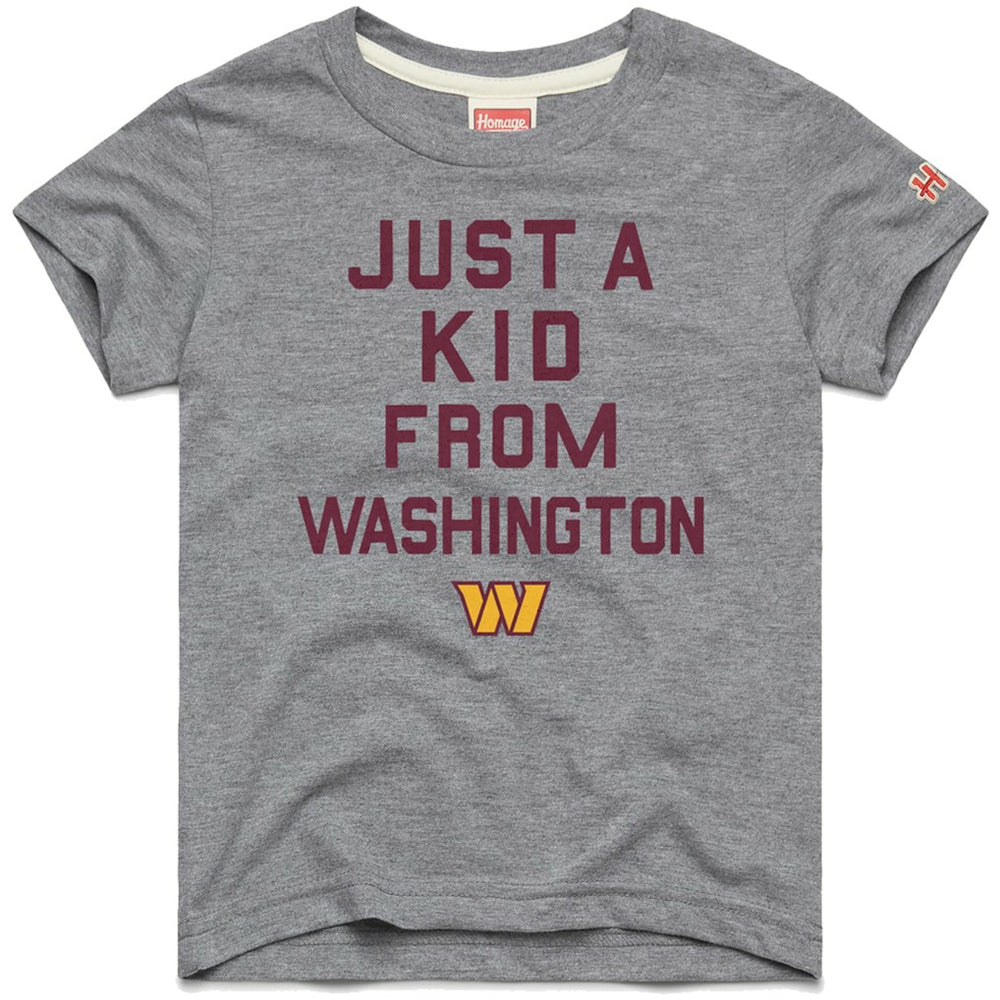 Washington Commanders Homage Youth Just a Kid Tri-Blend T-Shirt Gray | NFL