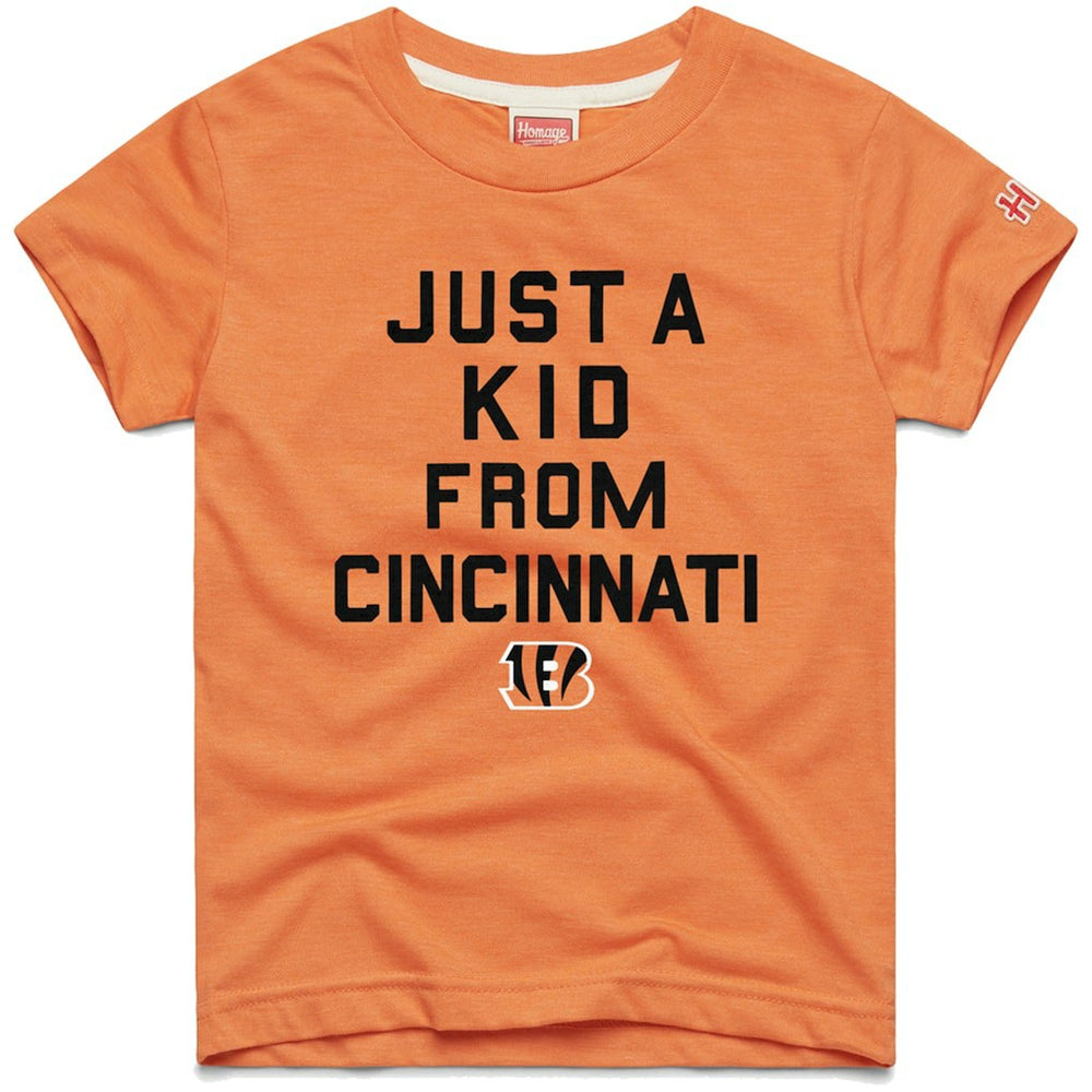 Cincinnati Bengals Homage Youth Just a Kid Tri-Blend T-Shirt Orange | NFL