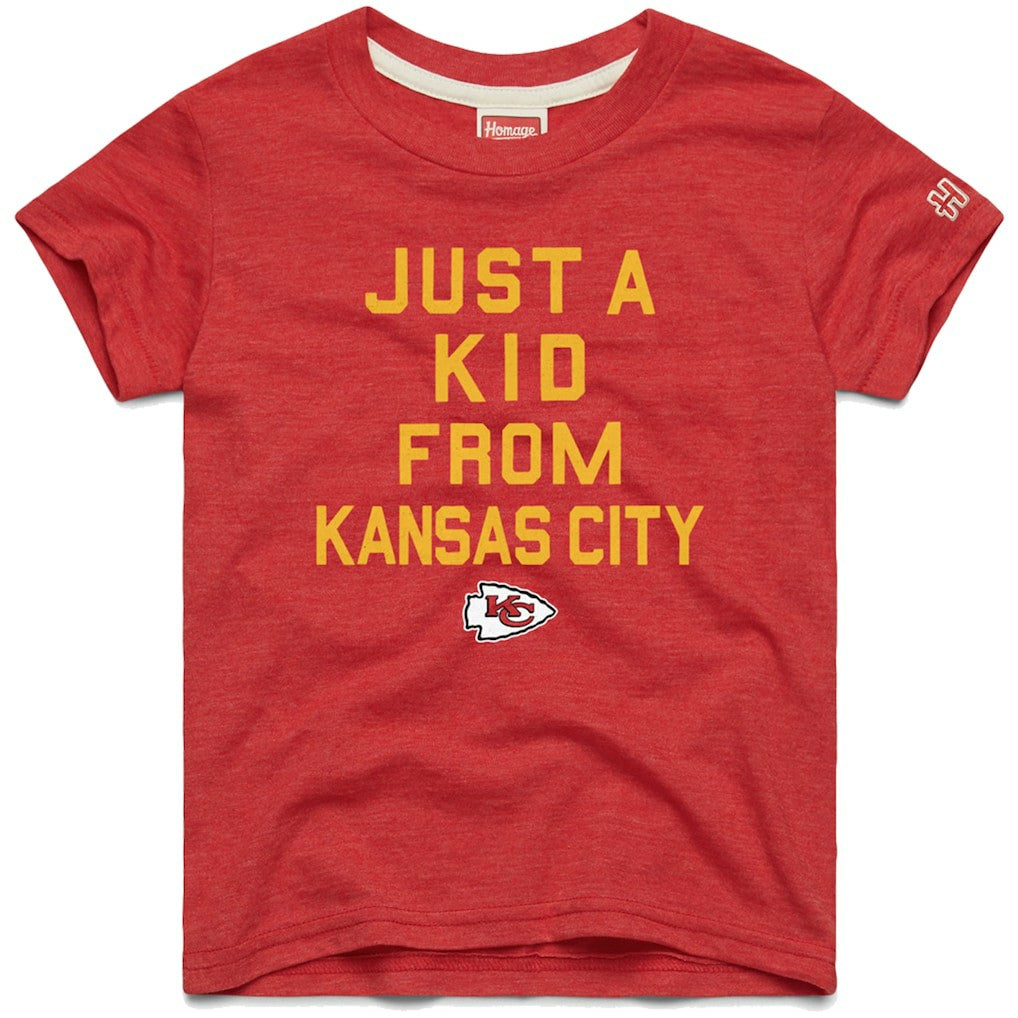 Kansas City Chiefs Homage Youth Just a Kid Tri-Blend T-Shirt Red | NFL
