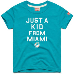 Miami Dolphins Homage Youth Just a Kid Tri-Blend T-Shirt Aqua | NFL