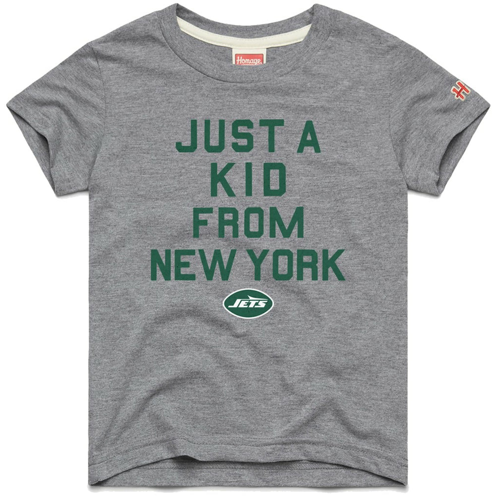 New York Jets Homage Youth Just a Kid Tri-Blend T-Shirt Gray | NFL