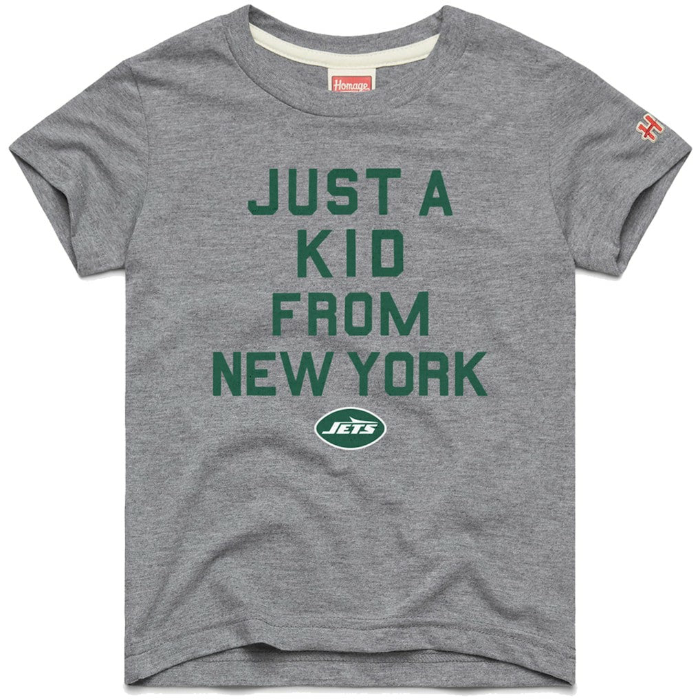 New York Jets Homage Youth Just a Kid Tri-Blend T-Shirt Gray | NFL