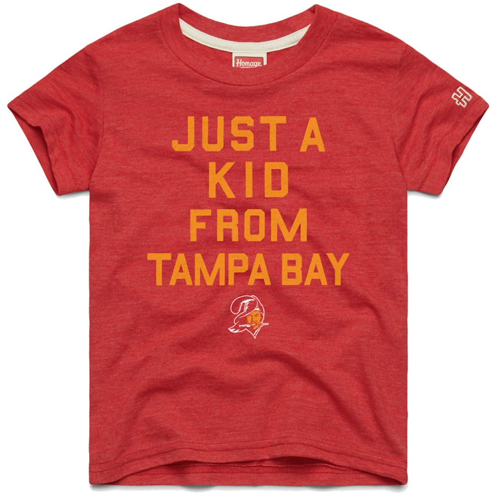 Tampa Bay Buccaneers Homage Youth Just a Kid Tri-Blend T-Shirt Red | NFL