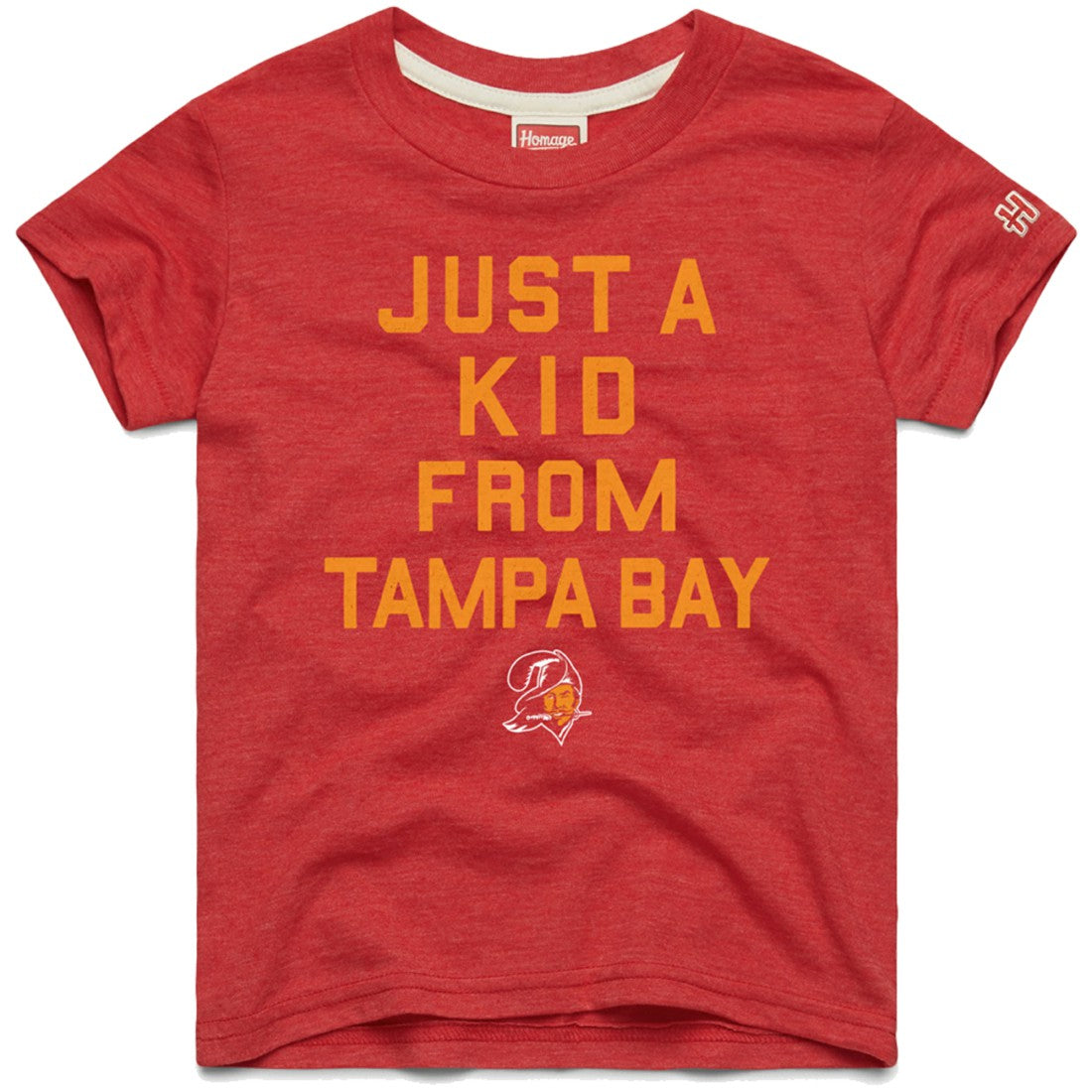 Tampa Bay Buccaneers Homage Youth Just a Kid Tri-Blend T-Shirt Red | NFL
