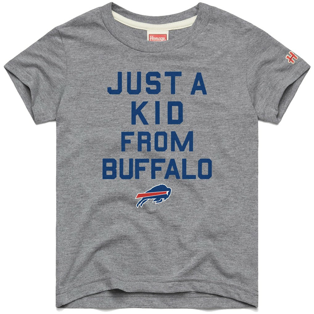Buffalo Bills Homage Youth Just a Kid Tri-Blend T-Shirt Gray | NFL