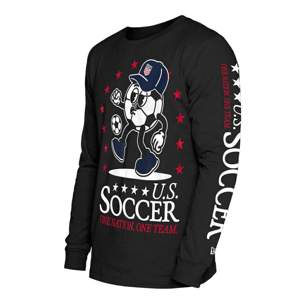 USMNT New Era Old School Sport Long Sleeve T-Shirt Black | New Era Online