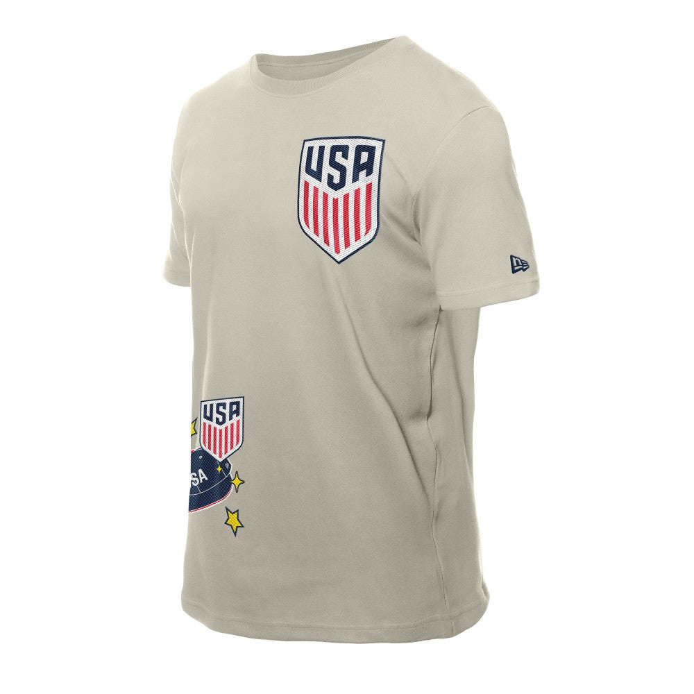 USMNT New Era Logo Select T-Shirt Light Beige | New Era online