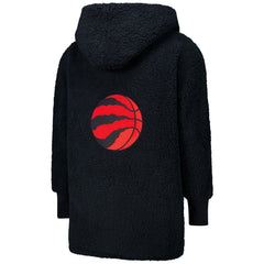 The Best Lounger in the World By Jill Martin Toronto Raptors Unisex Black Oversized Open-Front Hoodie Sweater - NBA