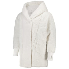 The Best Lounger in the World By Jill Martin Chicago Bulls Unisex Cream Oversized Open-Front Hoodie Sweater - NBA