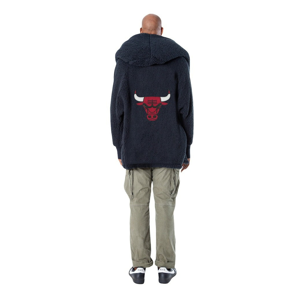The Best Lounger in the World By Jill Martin Chicago Bulls Unisex Black Oversized Open-Front Hoodie Sweater - NBA
