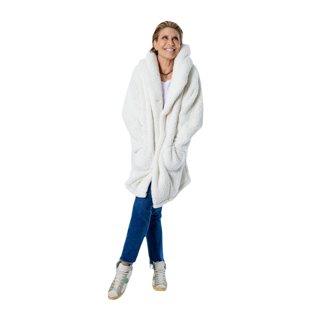 The Best Lounger in the World By Jill Martin Los Angeles Lakers Unisex Cream Oversized Open-Front Hoodie Sweater - NBA