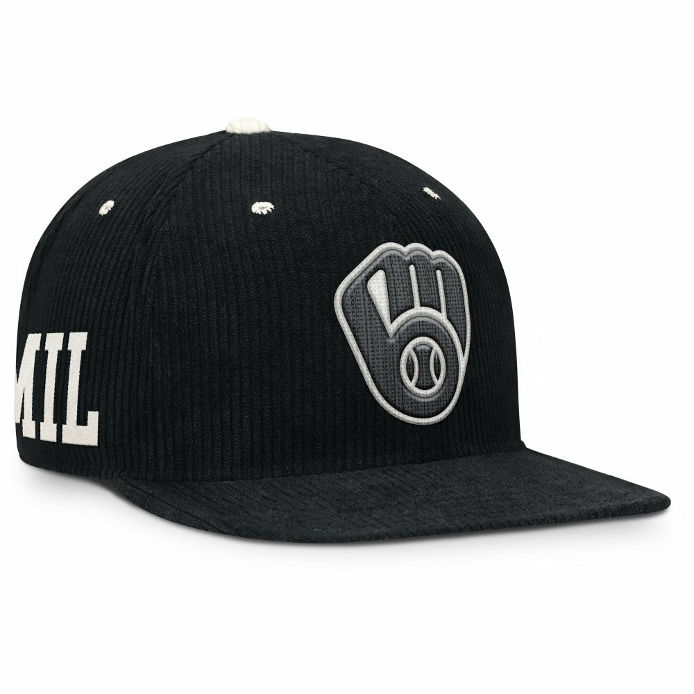 Milwaukee Brewers Nike Pro Corduroy Structured Snapback Hat - MLB