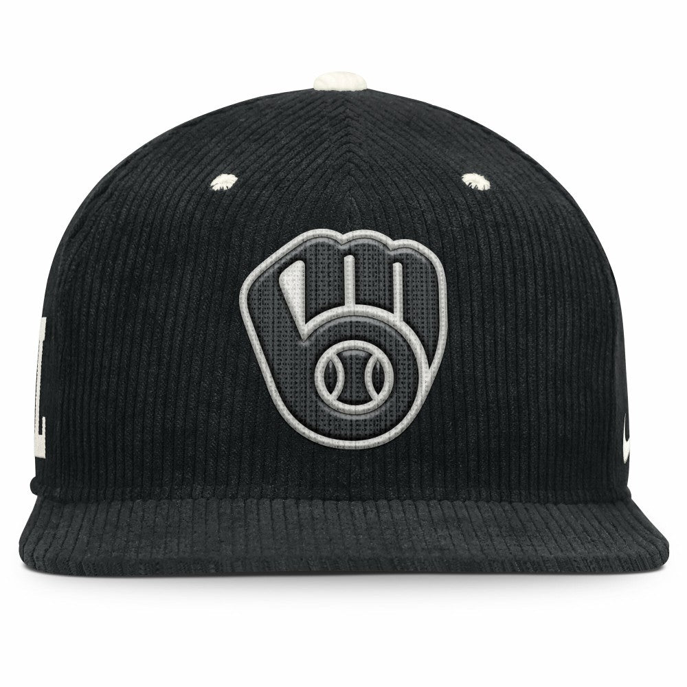 Milwaukee Brewers Nike Pro Corduroy Structured Snapback Hat - MLB